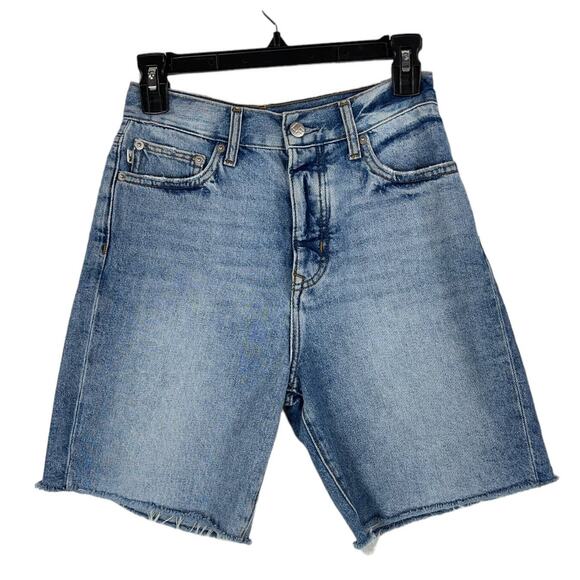 Lovers + Friends shorts blue Devon high rise 90's cut off